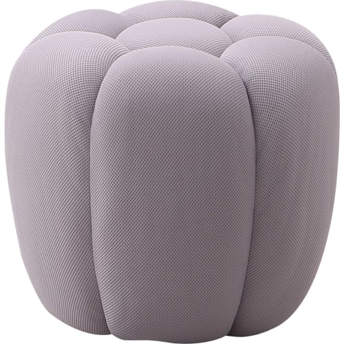 Fantasy Ottoman in Tufted Grey Fabric